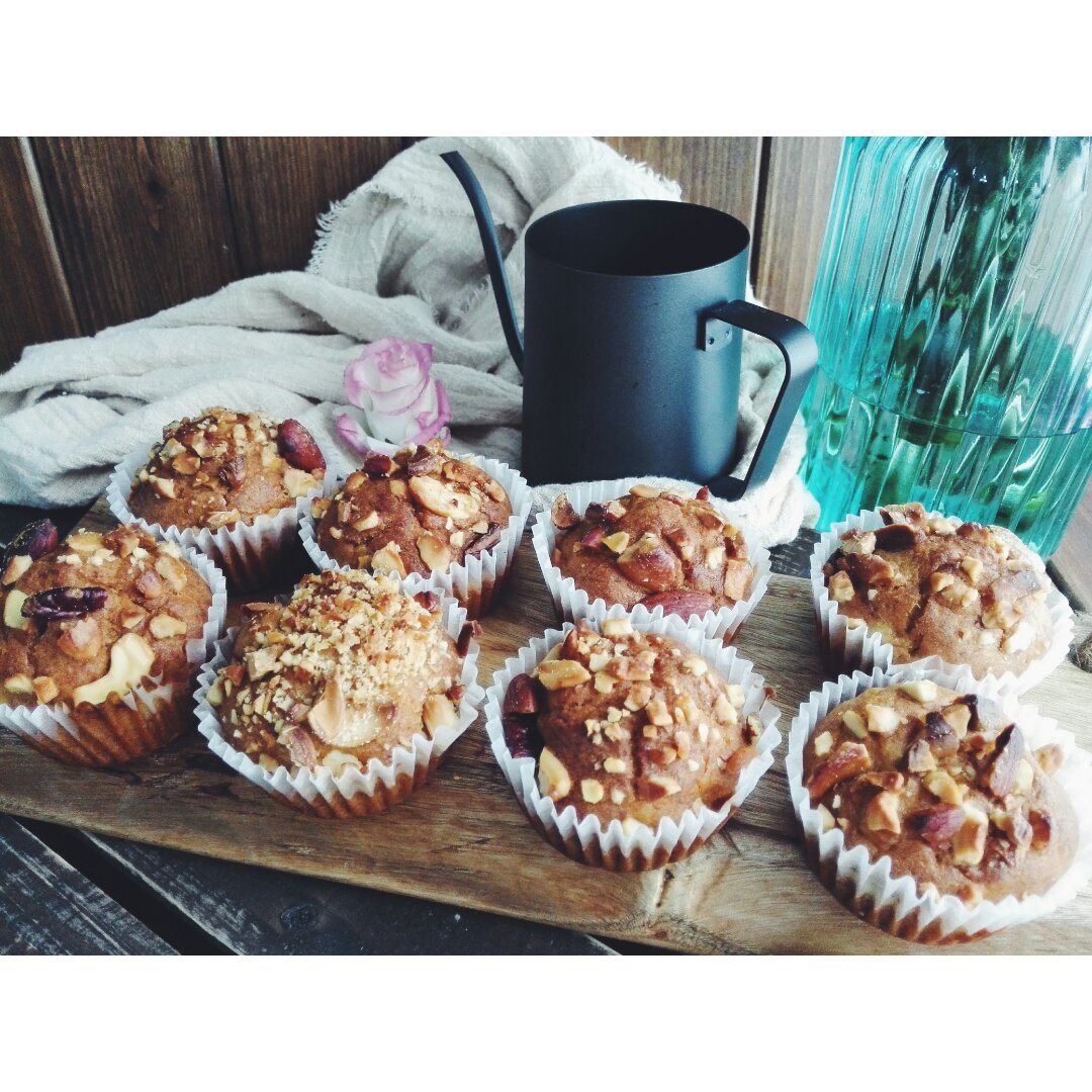 低脂香蕉核桃马芬