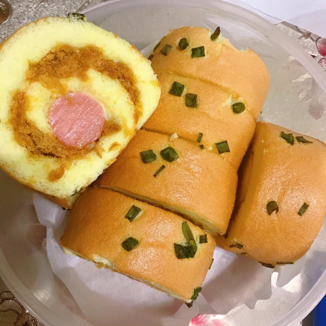 香葱肉松肥蛋糕卷～
