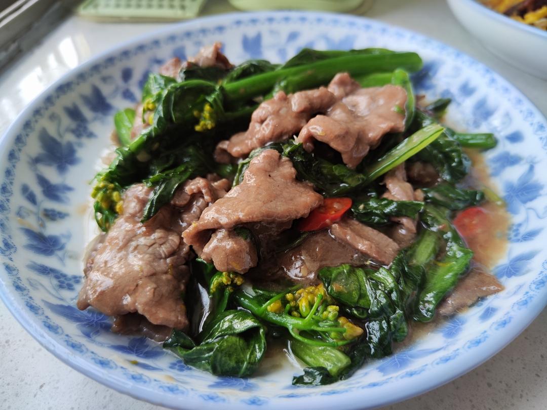 菜心炒牛肉