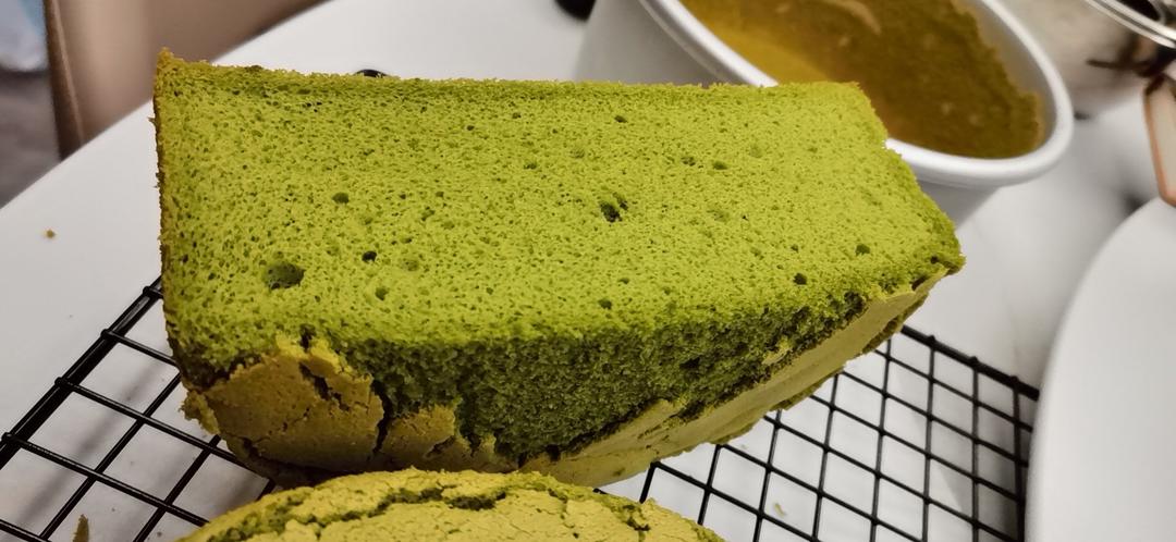细腻绵软抹茶红豆戚风【附蜜红豆分布均匀小技巧】
