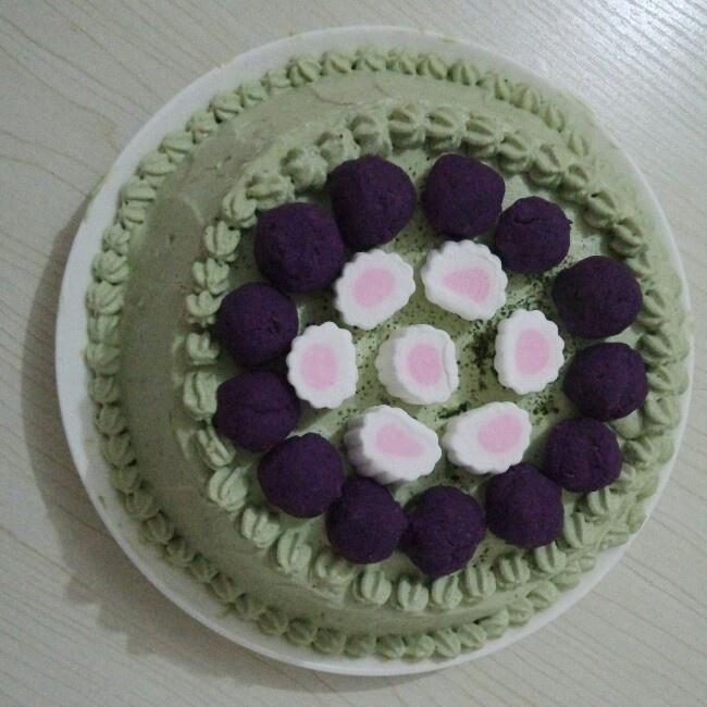 抹茶紫薯蛋糕的做法