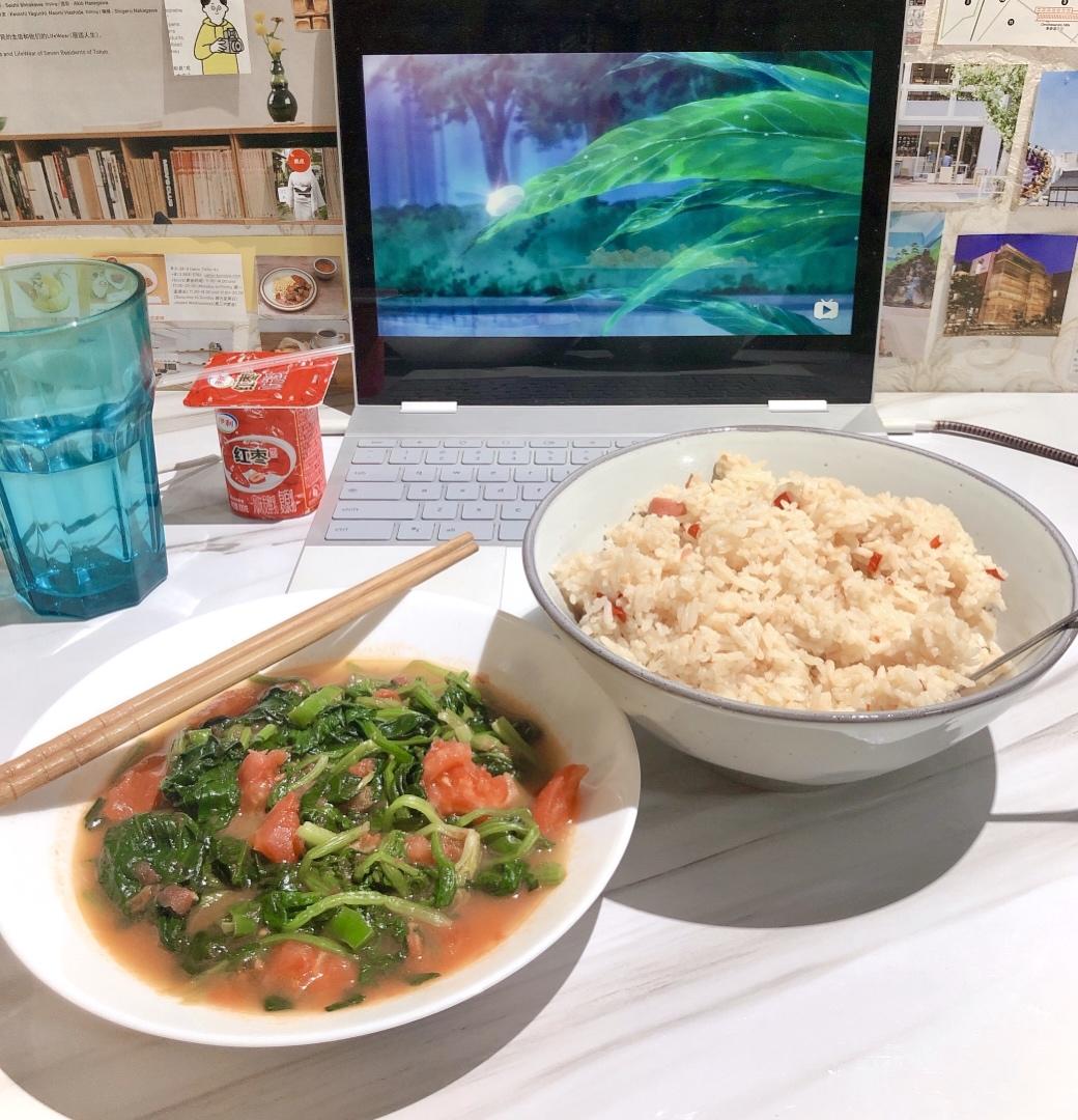 西红柿炒菠菜