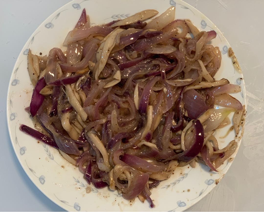 洋葱遇到杏鲍菇