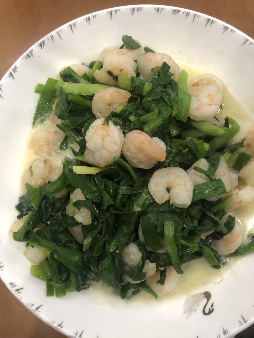 韭菜炒虾仁