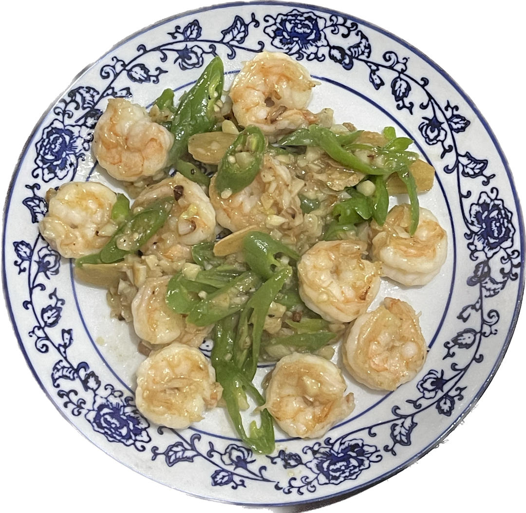 葱爆虾仁