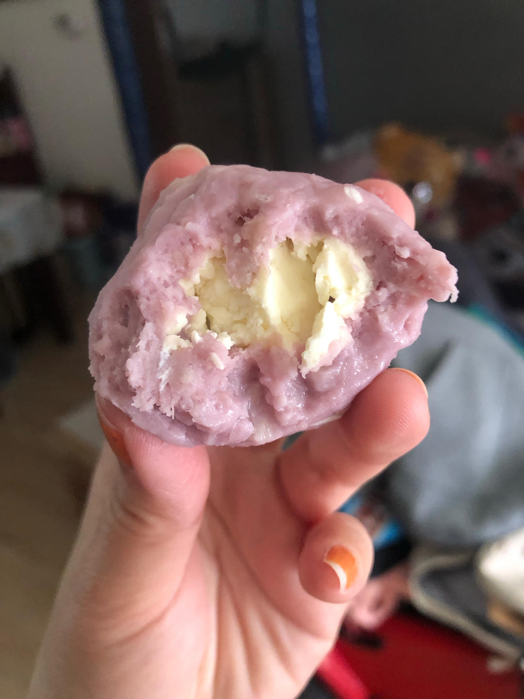 空口吃馅‼️ 奶香十足的芋泥奶酪球 神仙组合