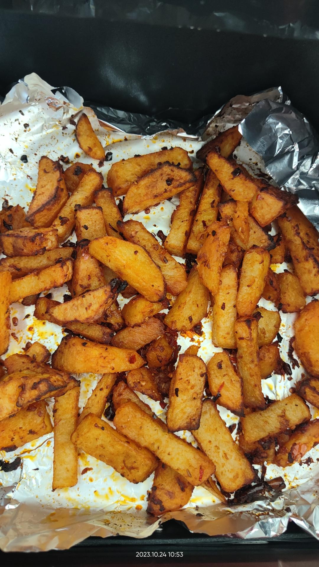 空气炸锅烤土豆，秒杀路边摊‼️