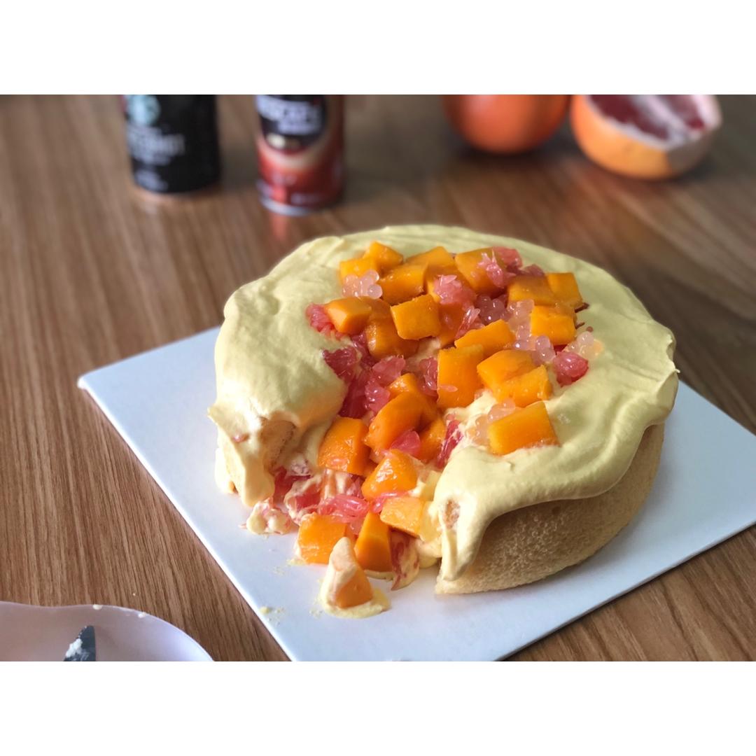 杨枝甘露爆浆蛋糕【初味日记】