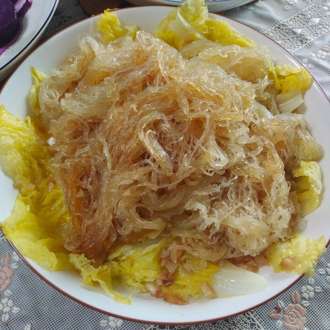 懒人下饭神器，蒜蓉蒸粉丝金针菇娃娃菜