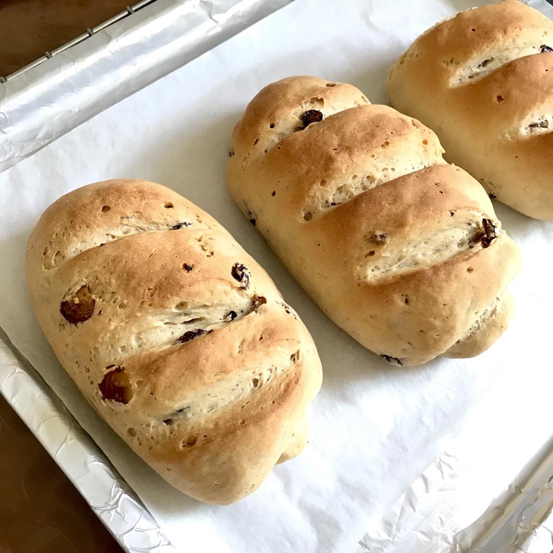 黑糖葡萄干面包（无油脂）