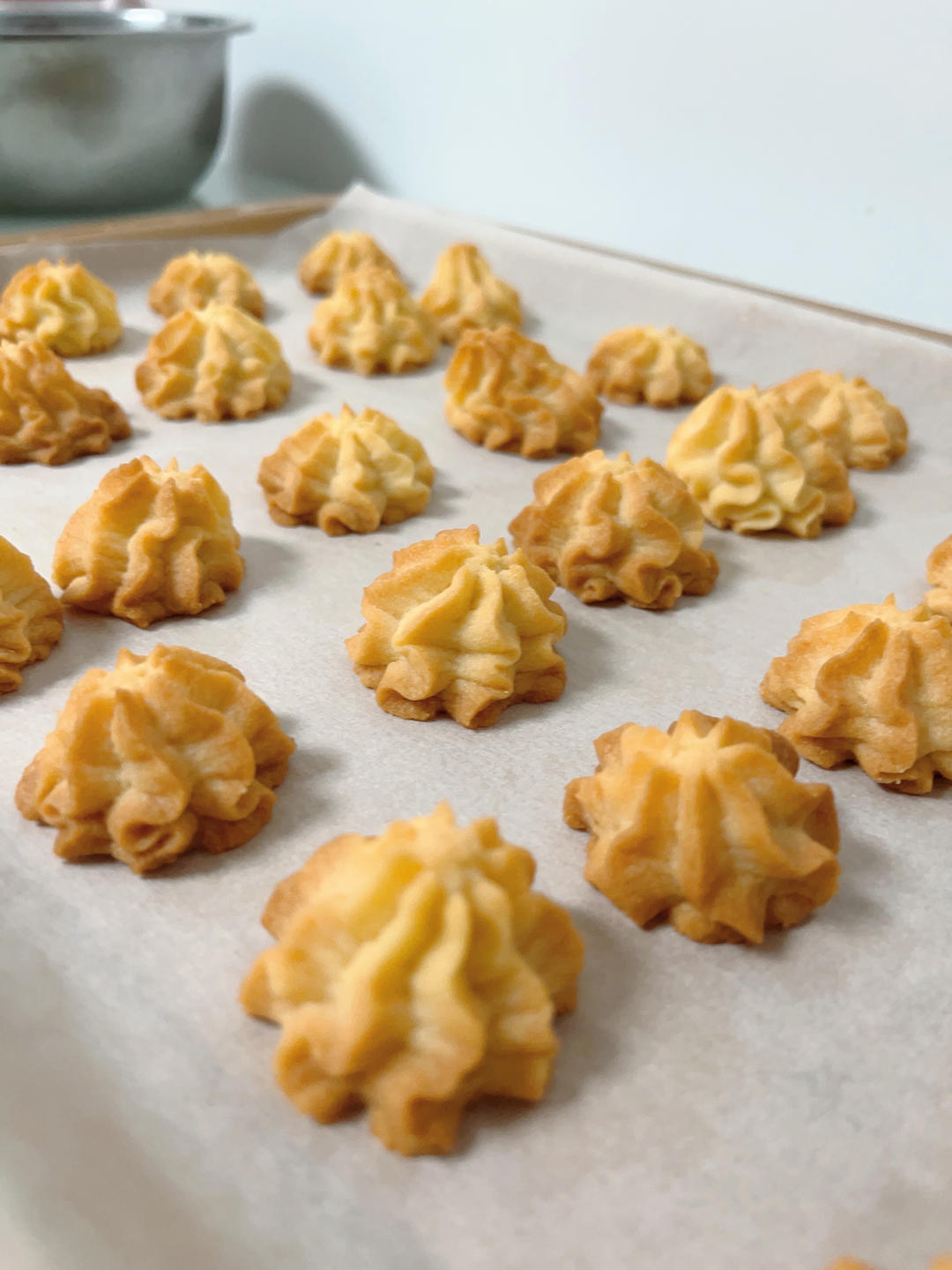 曲奇饼干，完美配方超好挤，酥到不敢碰，一个月还能酥掉渣