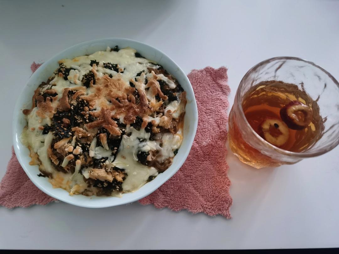 芝士焗火鸡面