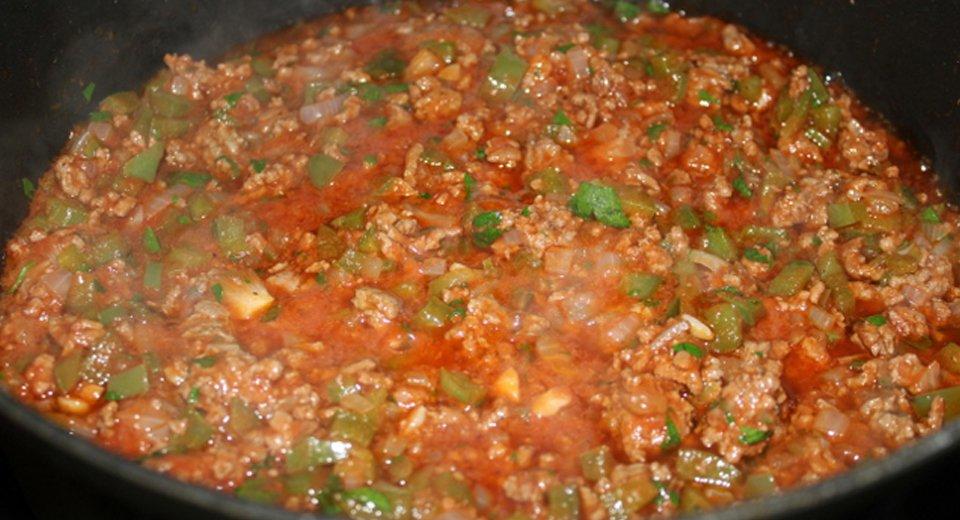 中式番茄酱青椒牛肉碎