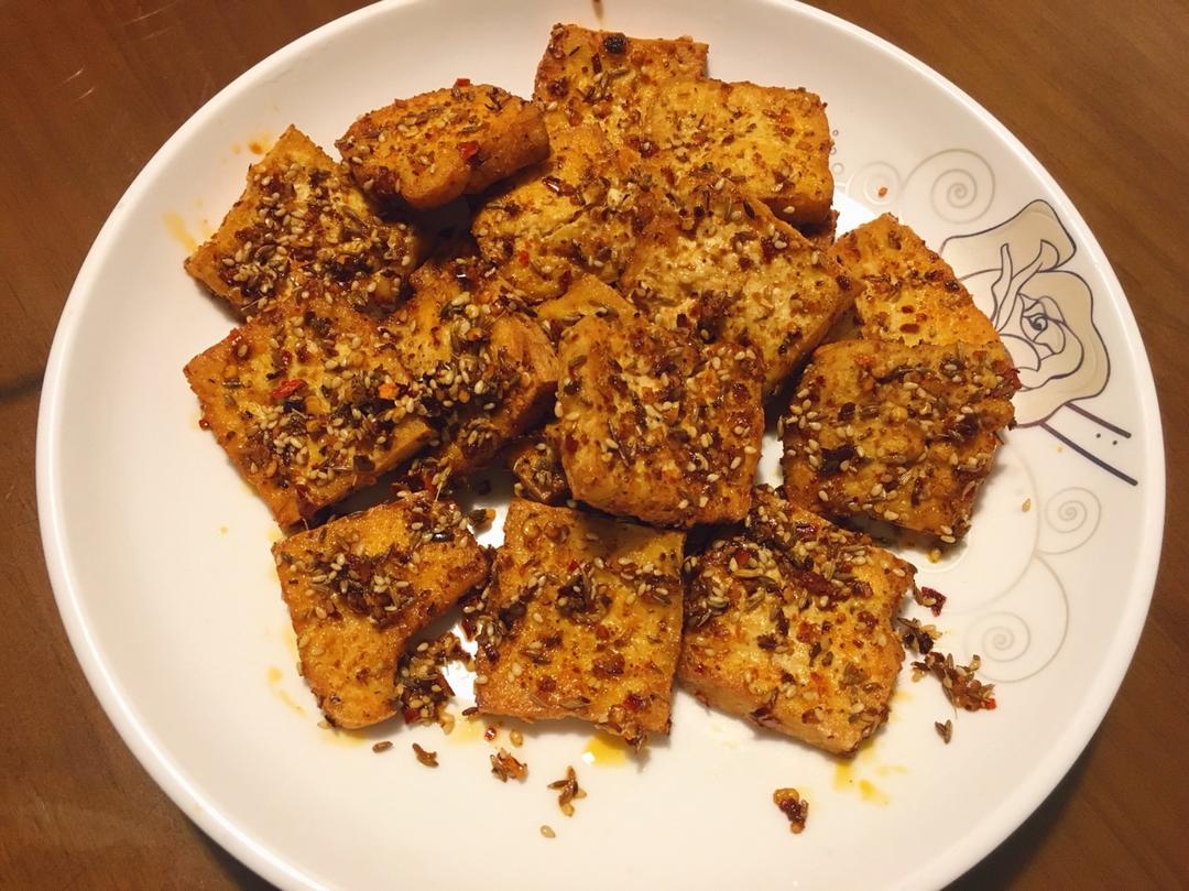 手机用户0725_j7gr做的自制美味街头小吃-孜然豆腐