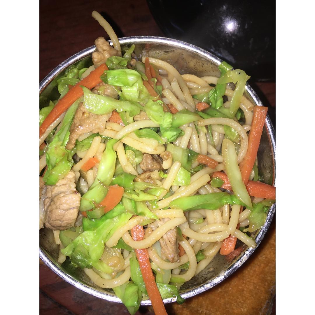 三丝炒意大利面
