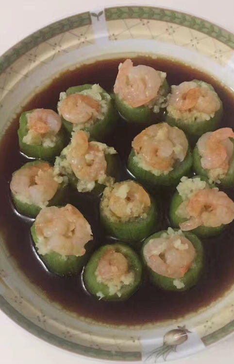 清蒸丝瓜虾仁