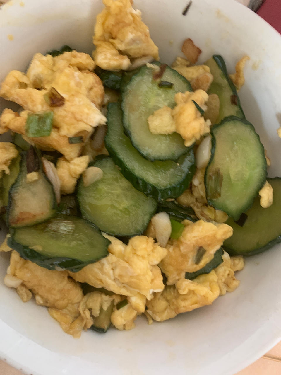 moooyhooo做的黄瓜炒鸡蛋能吃出肉味的