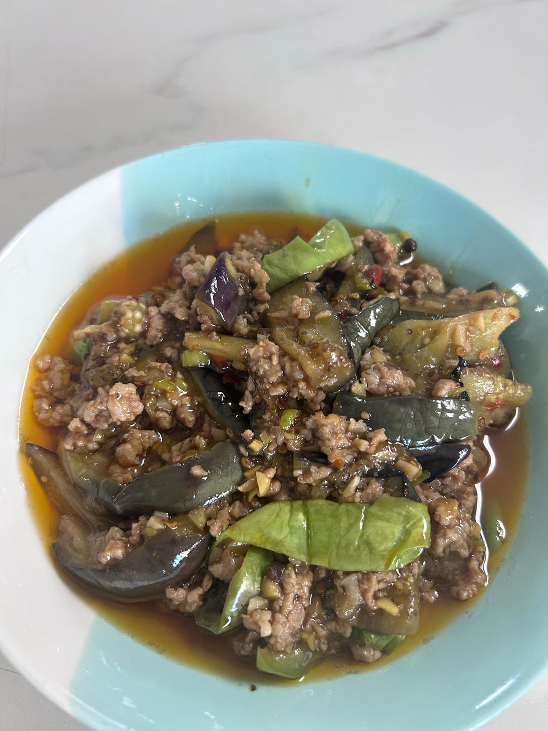 红烧肉沫茄子