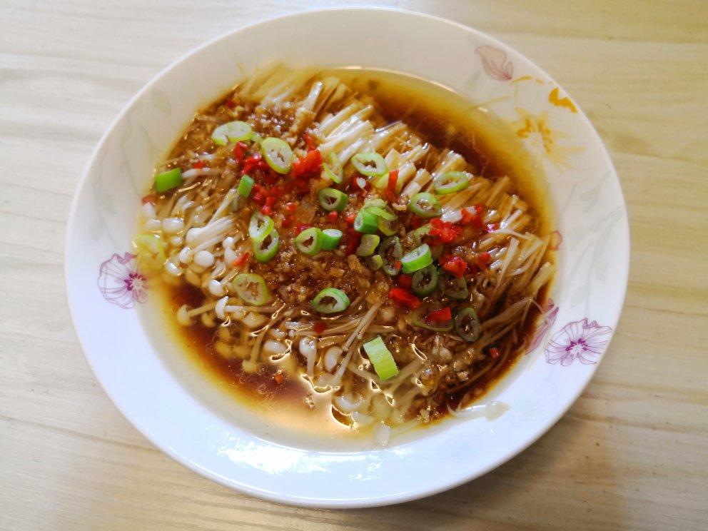 蒜蓉金针菇，简单快手的下饭神菜