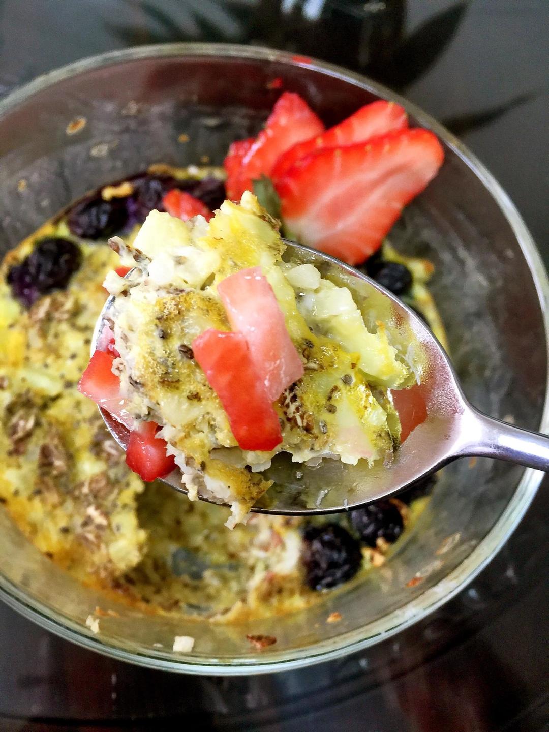 烤燕麦花菜的做法