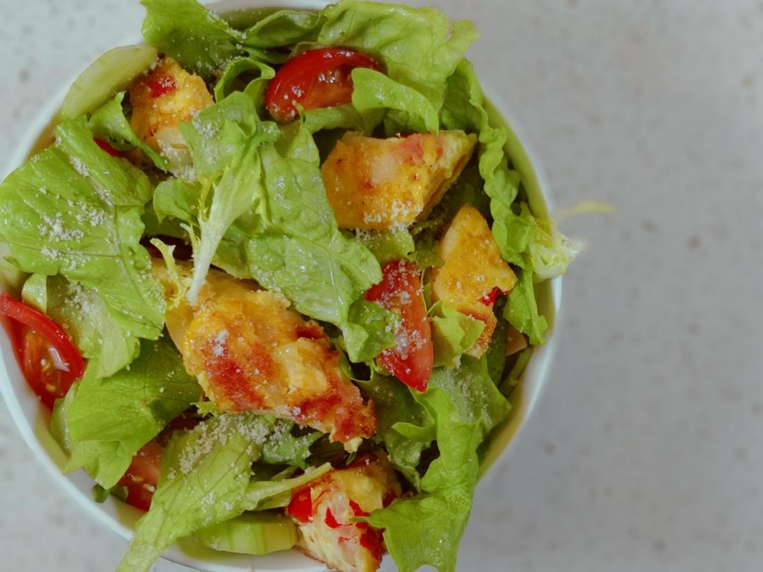 阿尔迪尼风•意式沙拉烘蛋——《食戟之灵》复刻之一