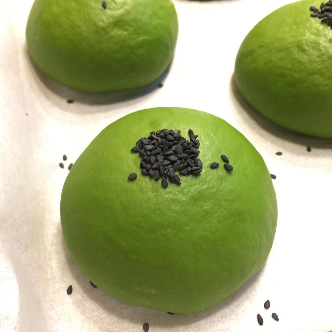 抹茶红豆软面包