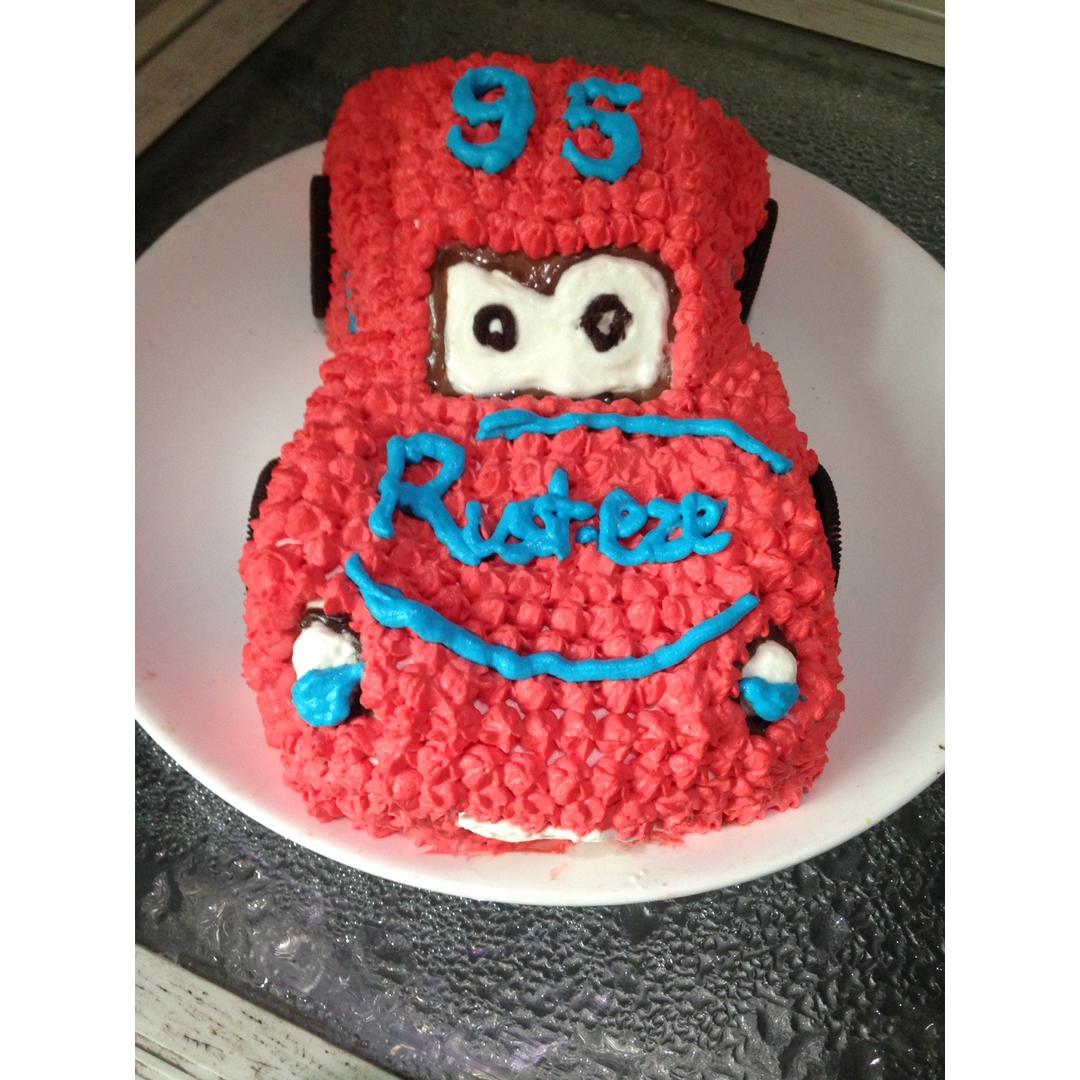 #动感麦昆#汽车蛋糕的拼接方法