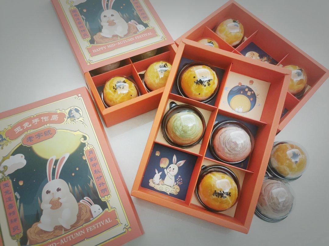 蛋黄酥~紫薯、抹茶、原味~花好月圆，中秋快乐~内附一次做六色蛋黄酥方法~