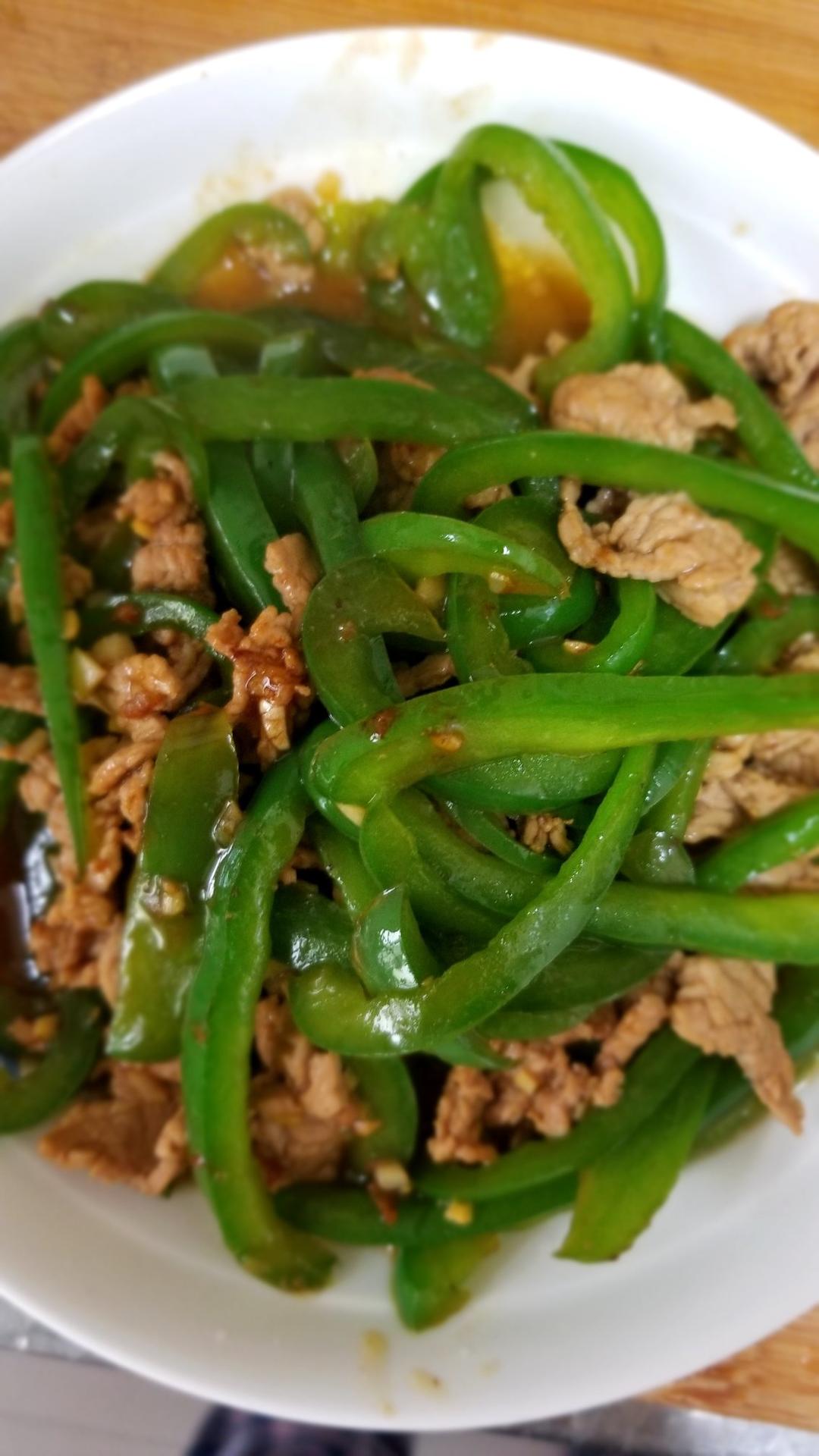青椒炒肉片