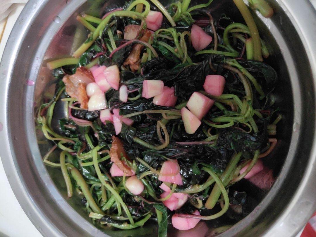蒜茸炒红苋菜