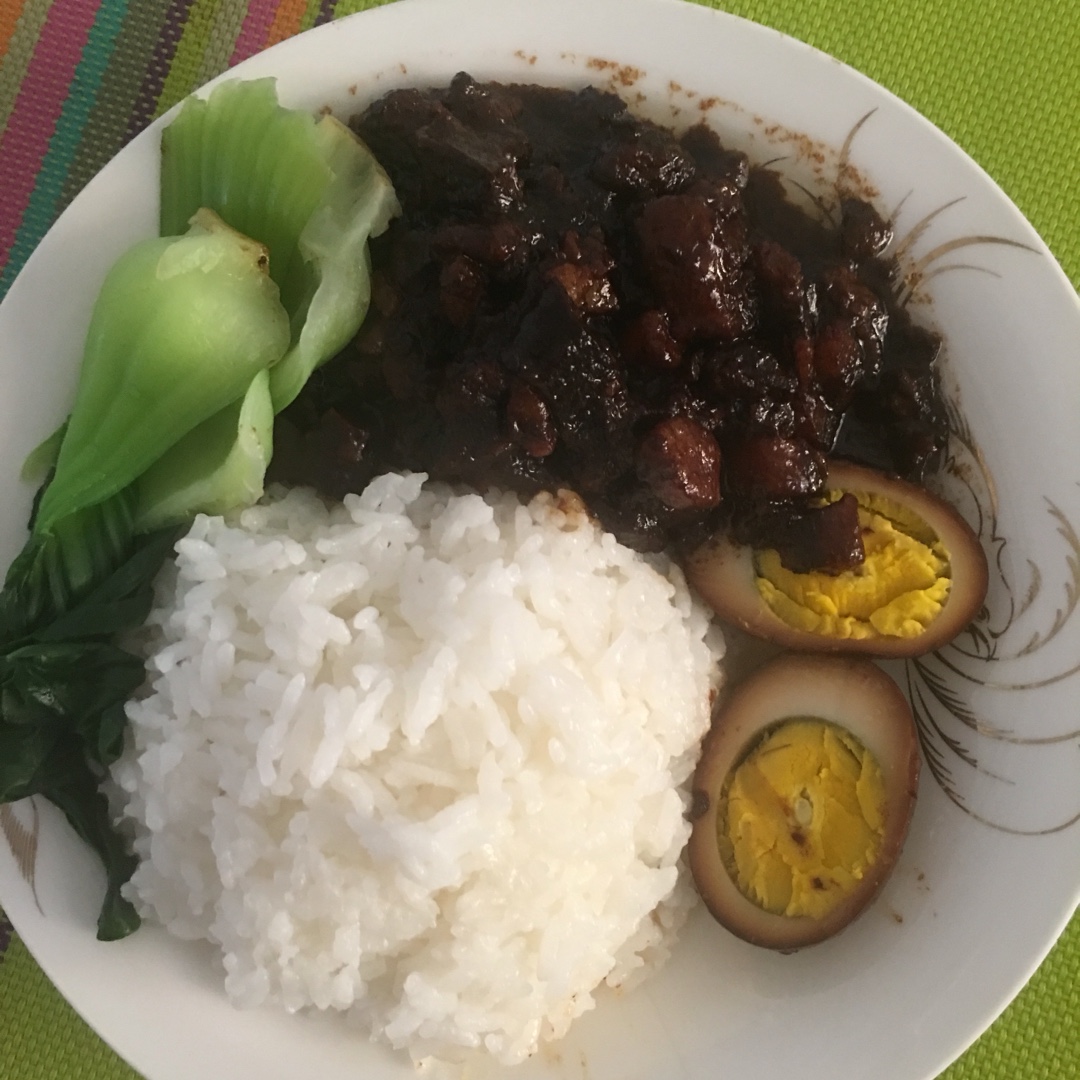 洋葱酥卤肉饭