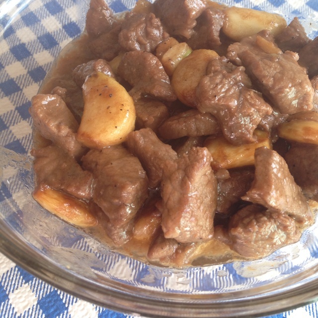 黑蒜子牛肉粒