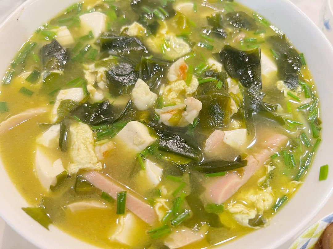 孩子增高汤 | 虾仁豆腐裙带菜汤