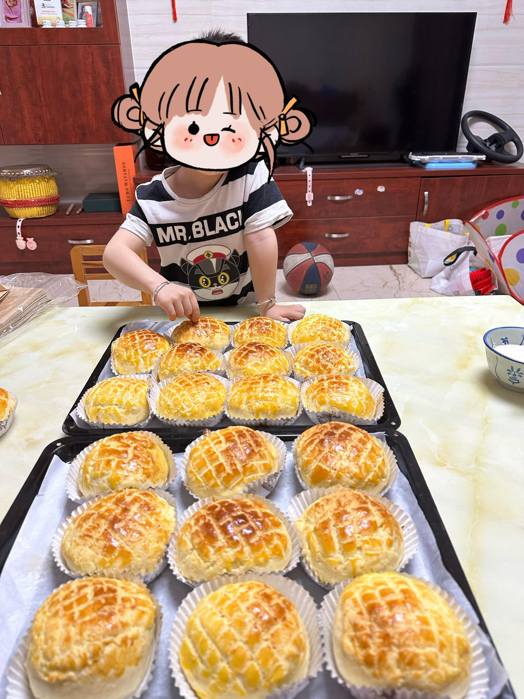 好吃到炸裂的港式菠萝包（附带制作酥皮的小视频）