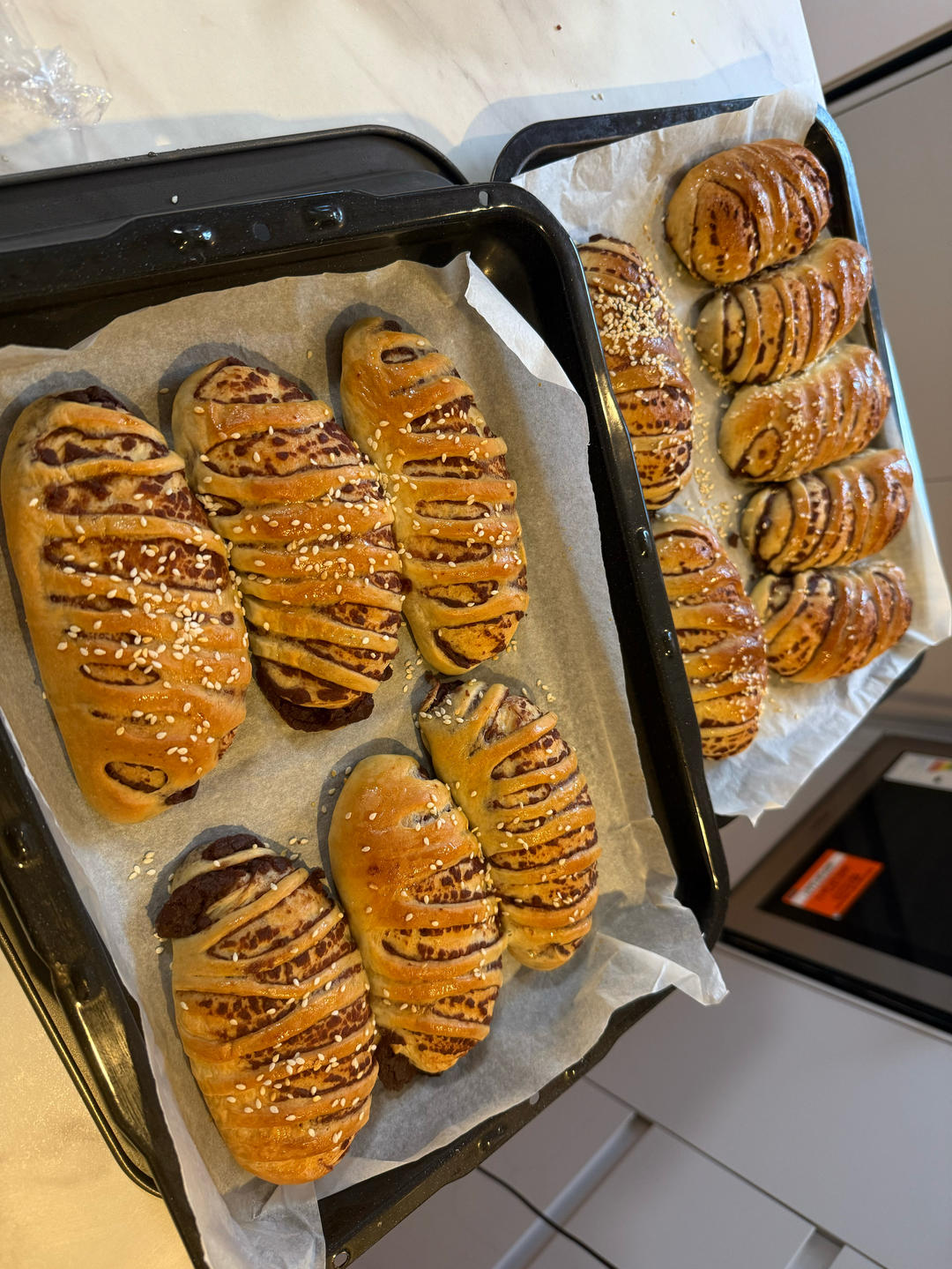 豆沙毛毛虫面包