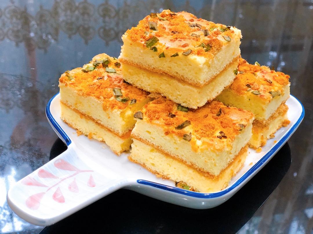 芝麻香葱肉松蛋糕（咸味）