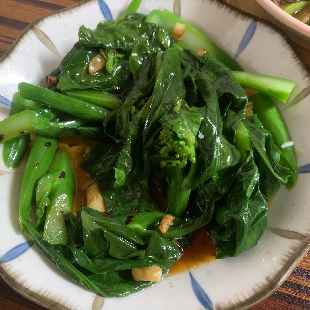 蚝油芥蓝，改刀后的比不改刀好吃百倍