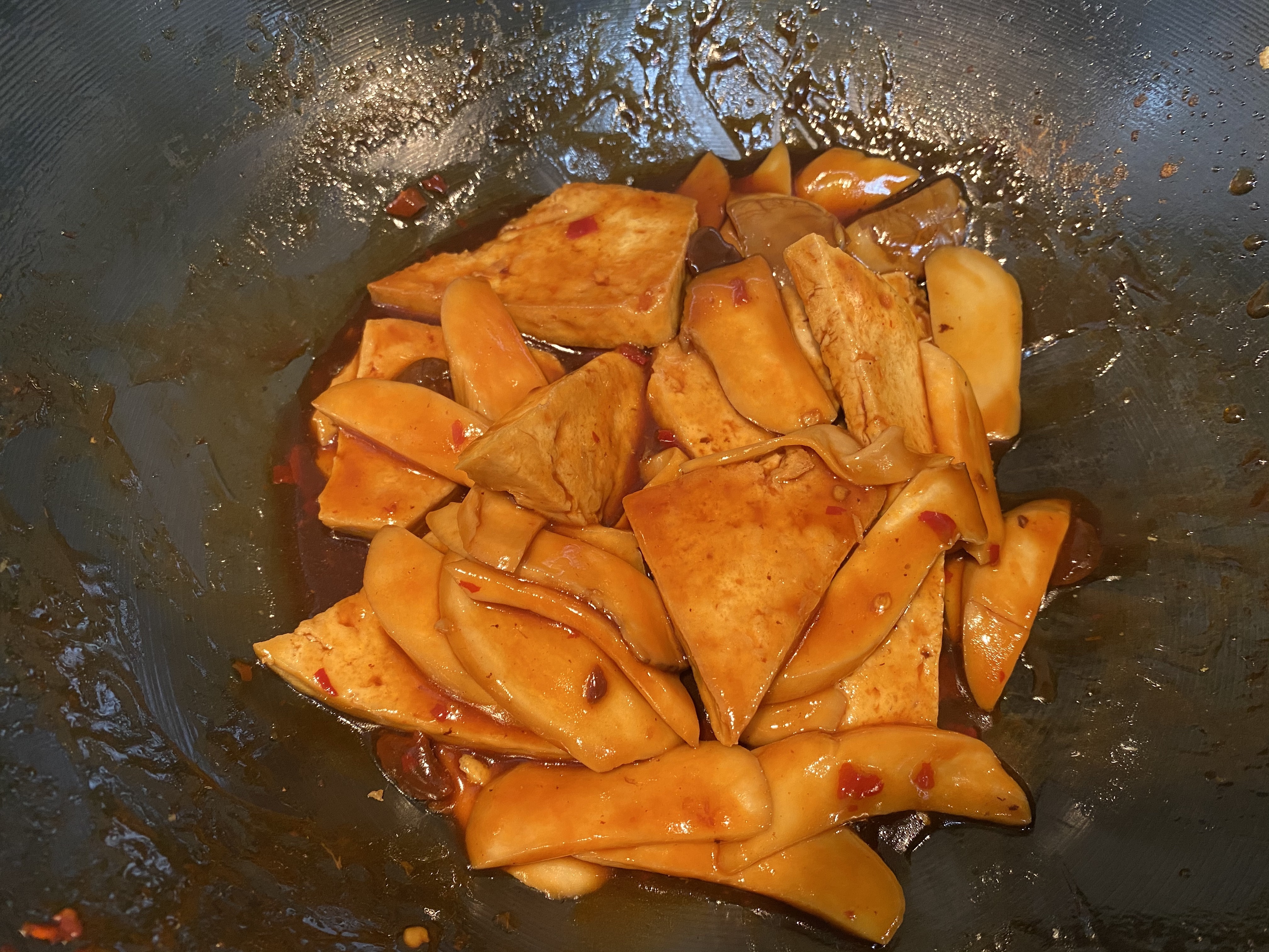超级简单好吃的下饭菜:蚝油豆腐杏鲍菇的做法 步骤4