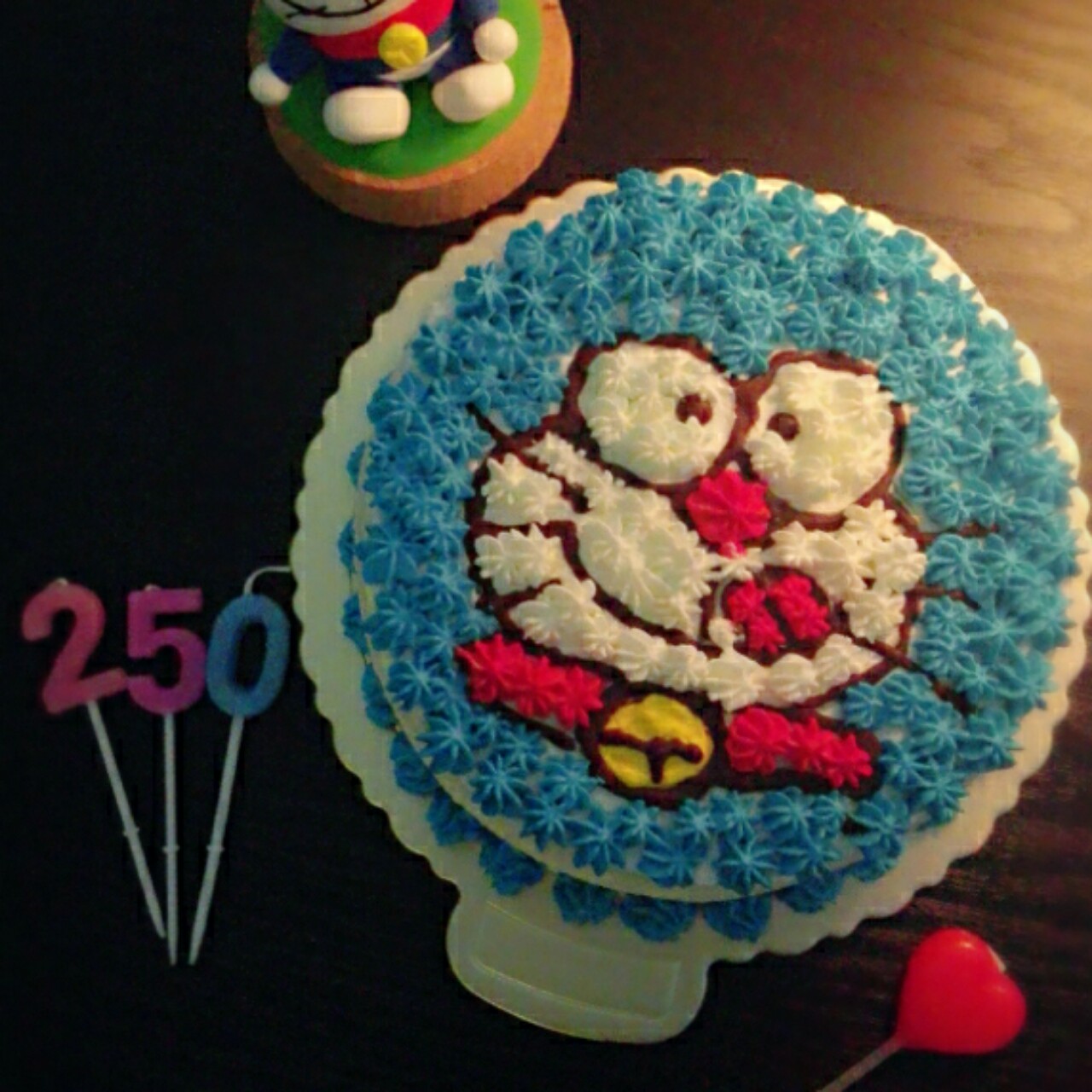 哆啦A梦蓝胖子卡通裱花蛋糕