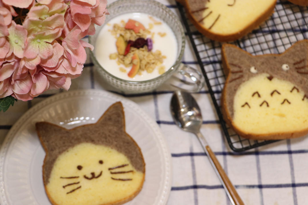 蓝猫＆龙猫吐司~猫头吐司