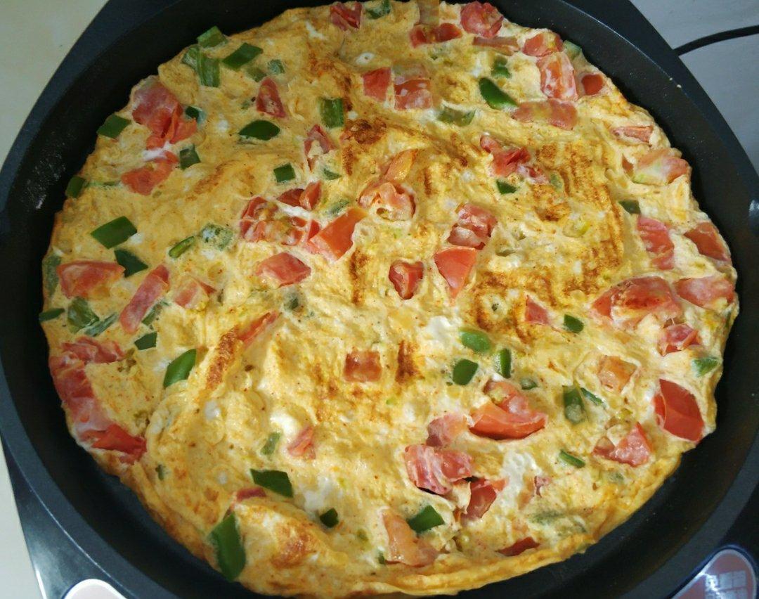 老郑家电饼铛私房菜——西红柿鸡蛋比萨
