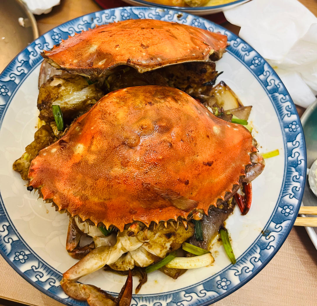 锅气十足🔥姜葱炒蟹