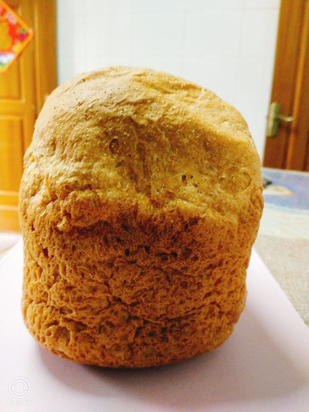 100%全麦粉（不是全麦面包粉）面包，小熊面包机版