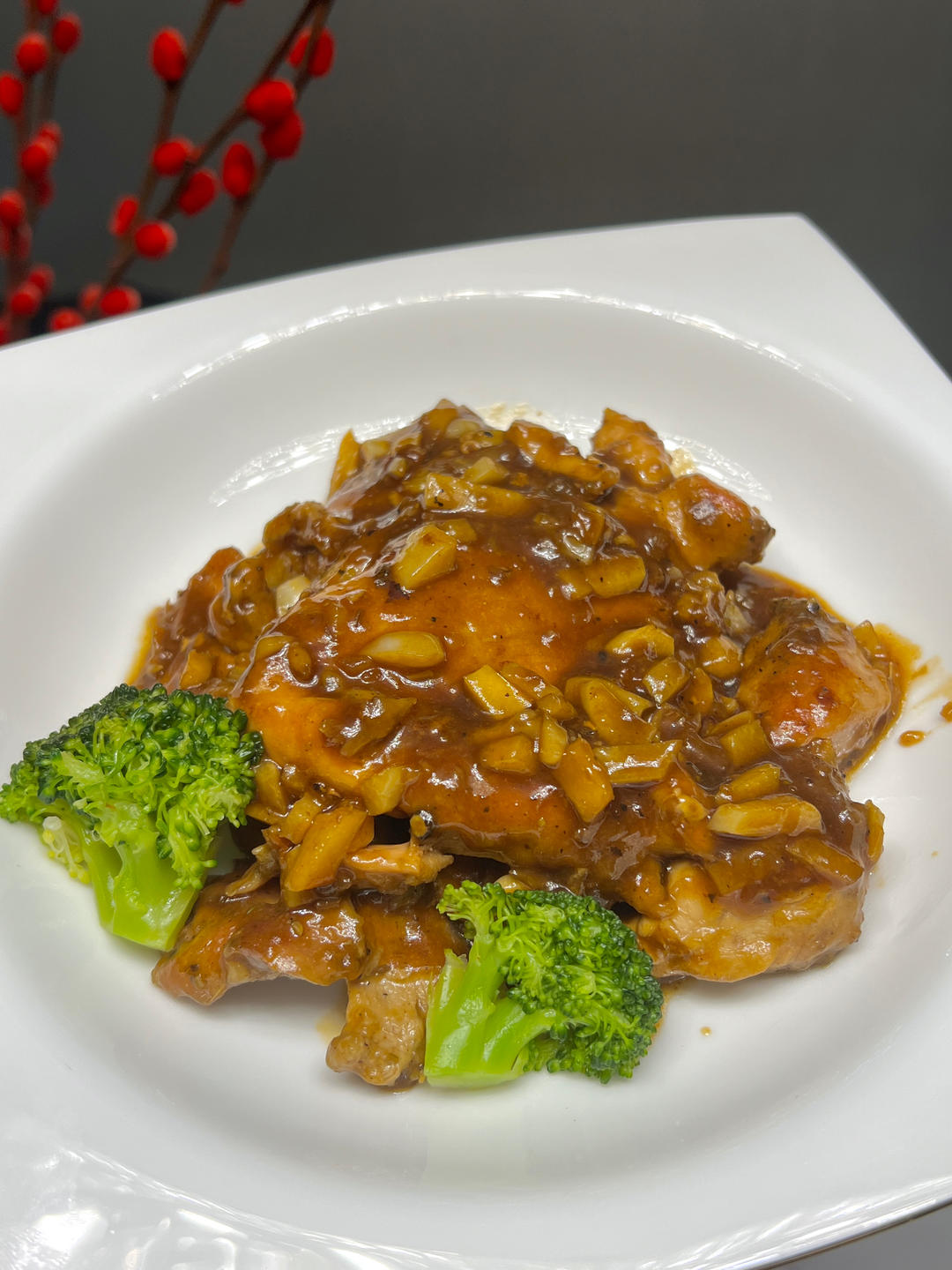照烧蒜香版鸡腿饭的做法