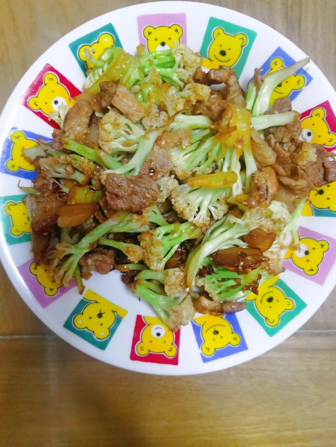 干煸菜花（五花肉）