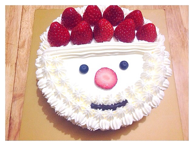 草莓圣诞雪人蛋糕