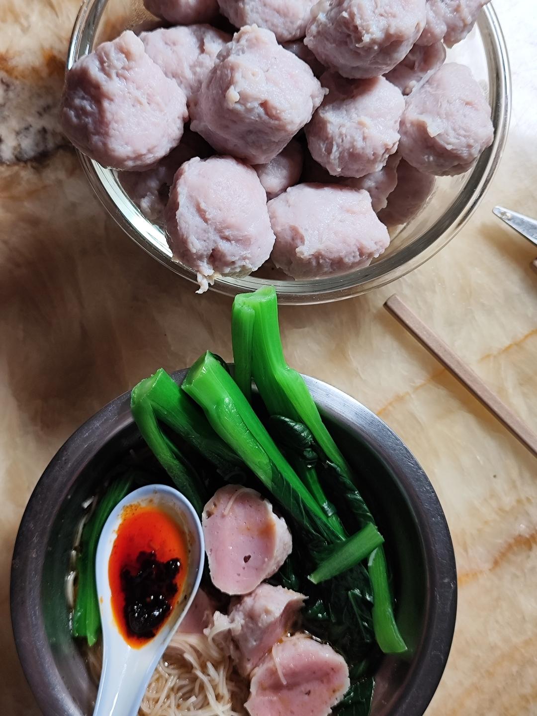 温州瘦肉丸，自制无添加剂快手做的猪肉羹