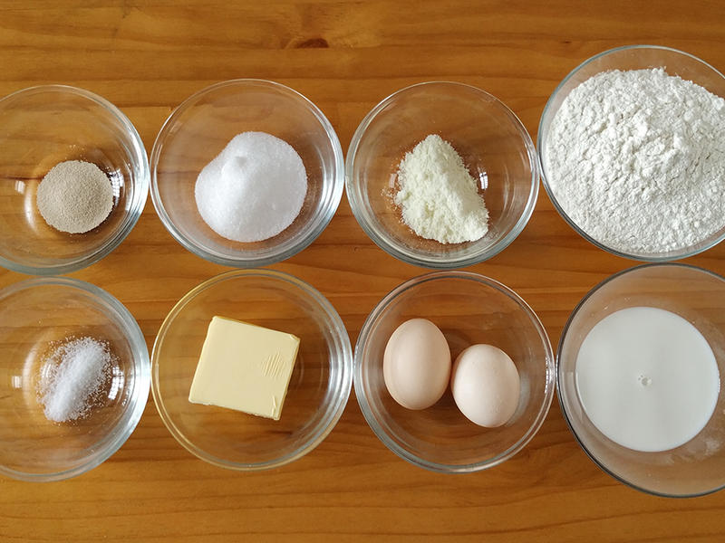 纯奶手撕吐司的做法 步骤1