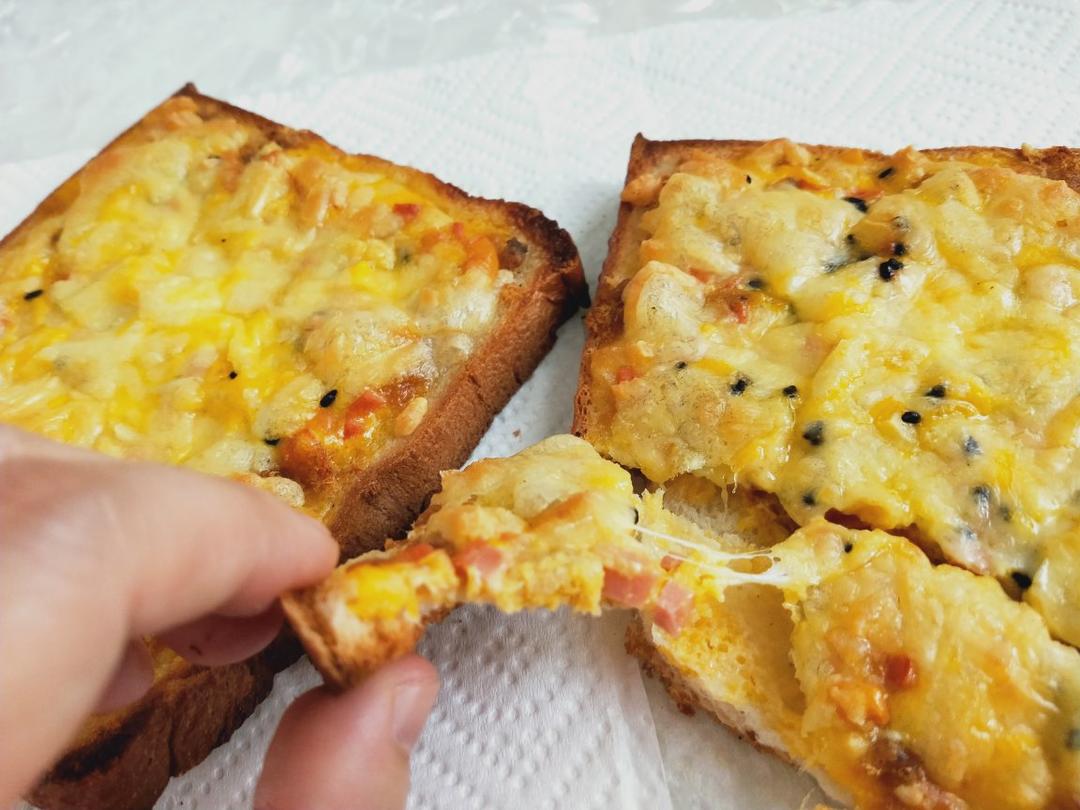 真的好好吃❗️芝士火腿葱香岩烧吐司🍞