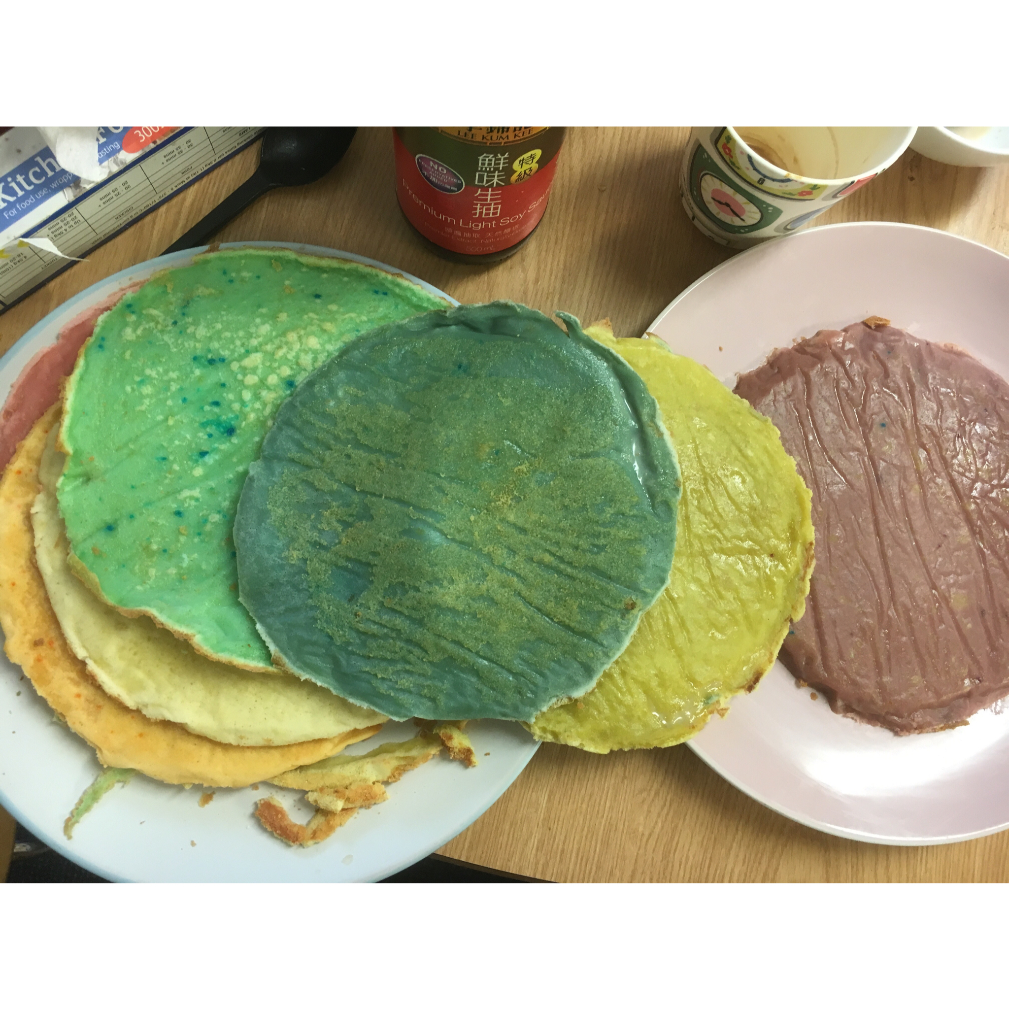 彩虹蛋糕戚风蛋糕胚